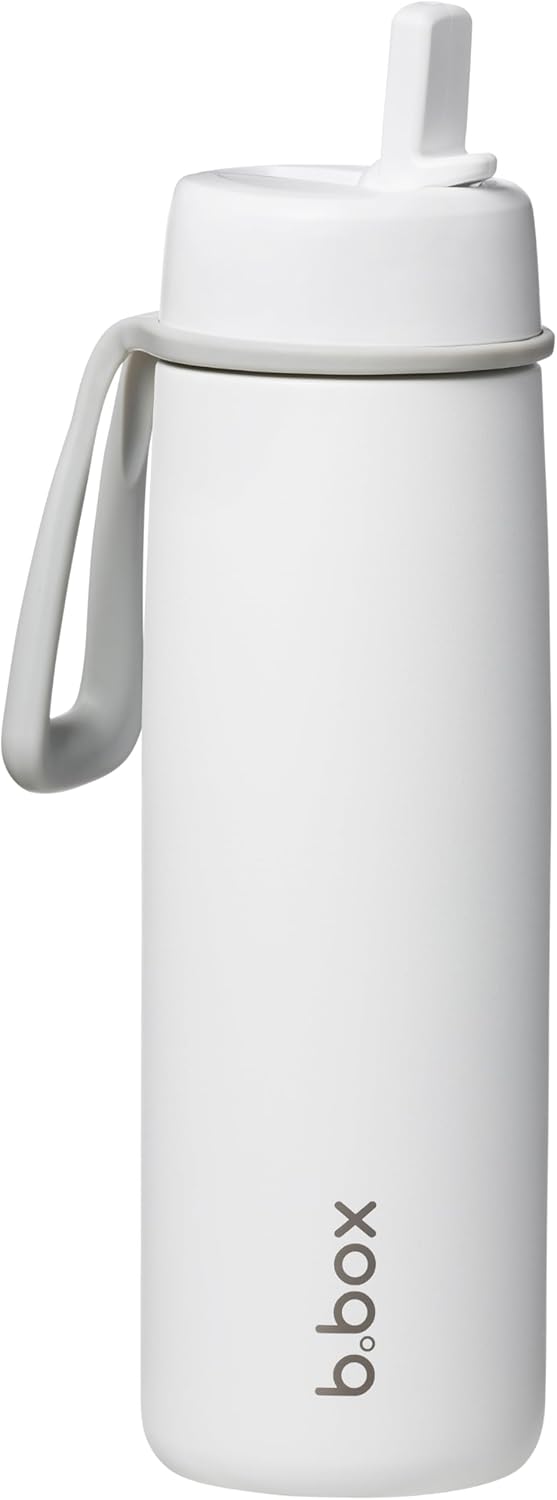 b.box Triple Insulated 23oz Water Bottle w/Stainless Steel Straw. 44 Hours Cold. Leak Proof Tumbler with Lid and Straw for Travel, Gym & School. BPA Free Sports Water Bottles.