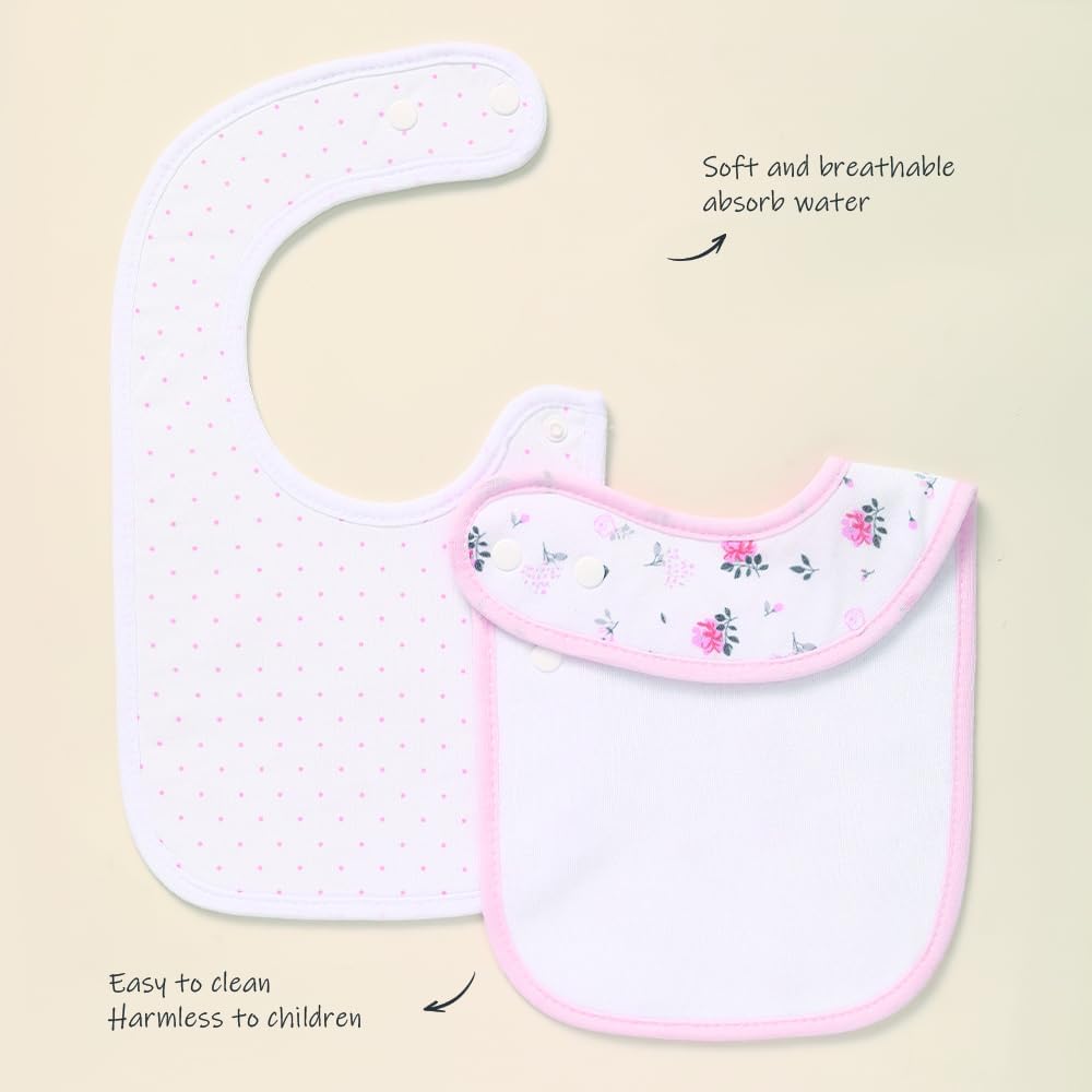 Pack of 6,Baby Bibs,Unisex,Soft and Absorbent,Adjustable,Easy to Use