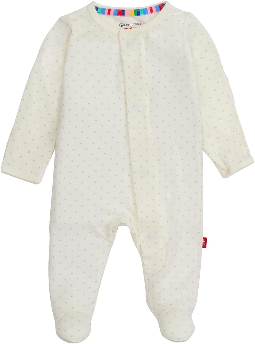 Magnetic Me Girls Modal Magnetic Baby Footie Pajamas | Silky Soft Modal Fabric | Baby Sleepers Available Sizes PRE - 24M