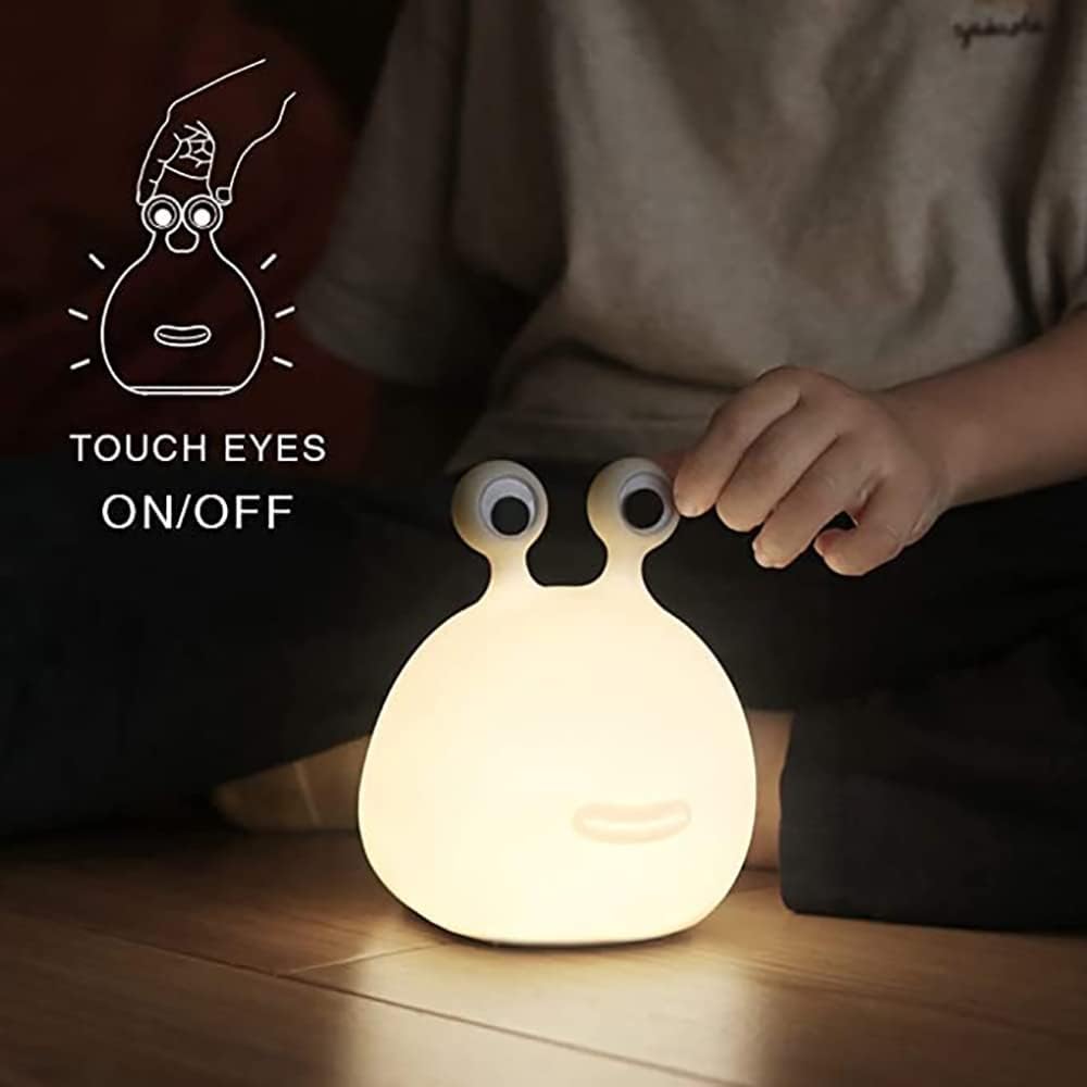 Slug Night Light,Silicone lamp for Kids,USB Rechargeable Cute Animal Lamps Timer Setting Safe Bedside Lamp Portable LED Lamps for Breastfeeding Dorm Room Decor for Christmas Gift