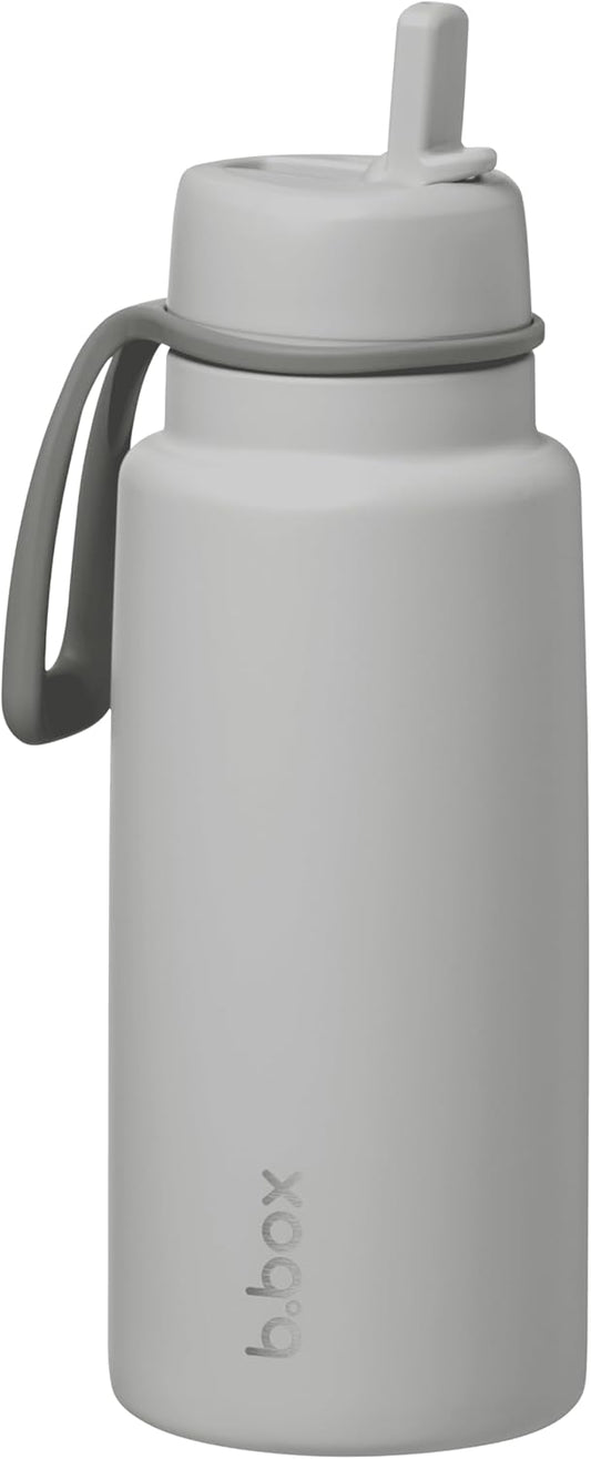 b.box Triple Insulated 34oz Water Bottle w/Stainless Steel Straw. 46 Hours Cold. Leak Proof Tumbler with Lid and Straw for Travel, Gym & School. BPA Free Sports Water Bottles.