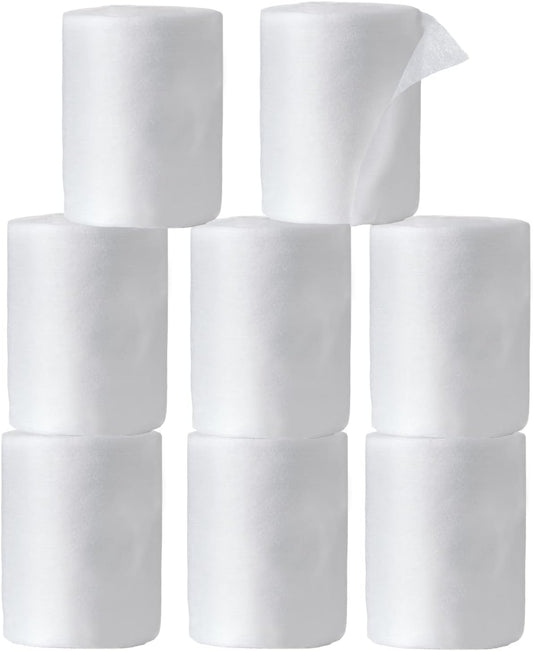 EvaClean Disposable Dry Surface Wipes - 1,280 Unscented 6.5' x 6' Wipes for Multi-Surface & Hand Cleaning - Pack of Eight 160-Count Refill Rolls - Rectangular Surface-Cleaning Wipes