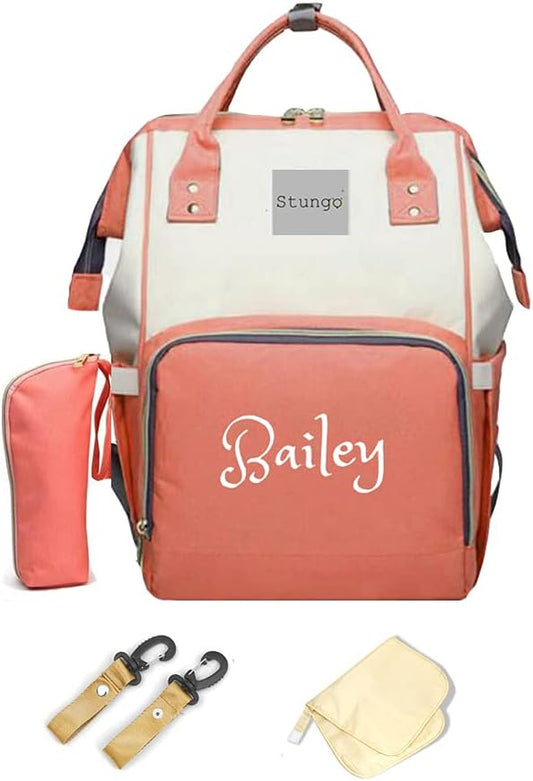 PERSONALIZED Large Diaper Bag Knapsack Custom Diaper bag Monogram Backpack