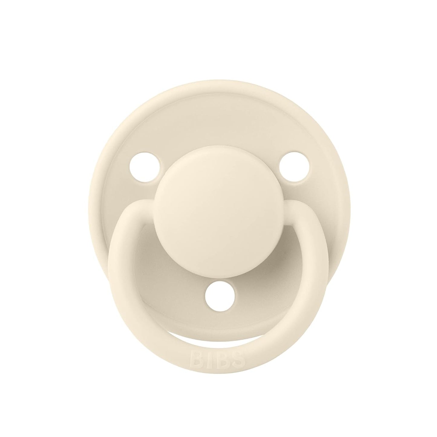 BIBS Pacifiers - De Lux Collection | BPA-Free Round Nipple | Silicone | Made in Denmark | Set of 2 Ivory/Sage Color Premium Soothers | Size One Size