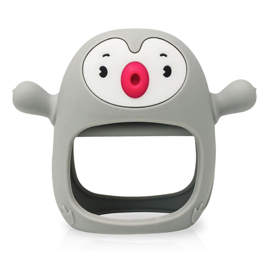 Teething Toy for Infants & Babies, Teethers for Babies 3-6 Months, Baby Teethers 0-6 Months, Teething Toys 6-12 Months, TotCo Never-Drop Baby Teething Toy, Grey