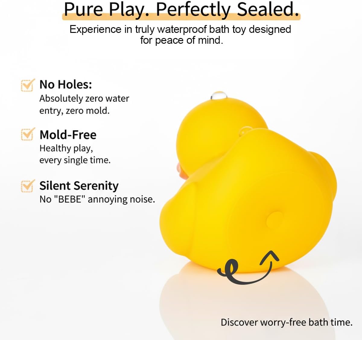 5 Inch 20 Pcs Kalafona Rubber Bathtub Duck/Duckie Waterproof No 'Bebe' No Hole Funny Bath Swimming Pool Toy Without Hole for Kids Birthday Party Favor Home Decor