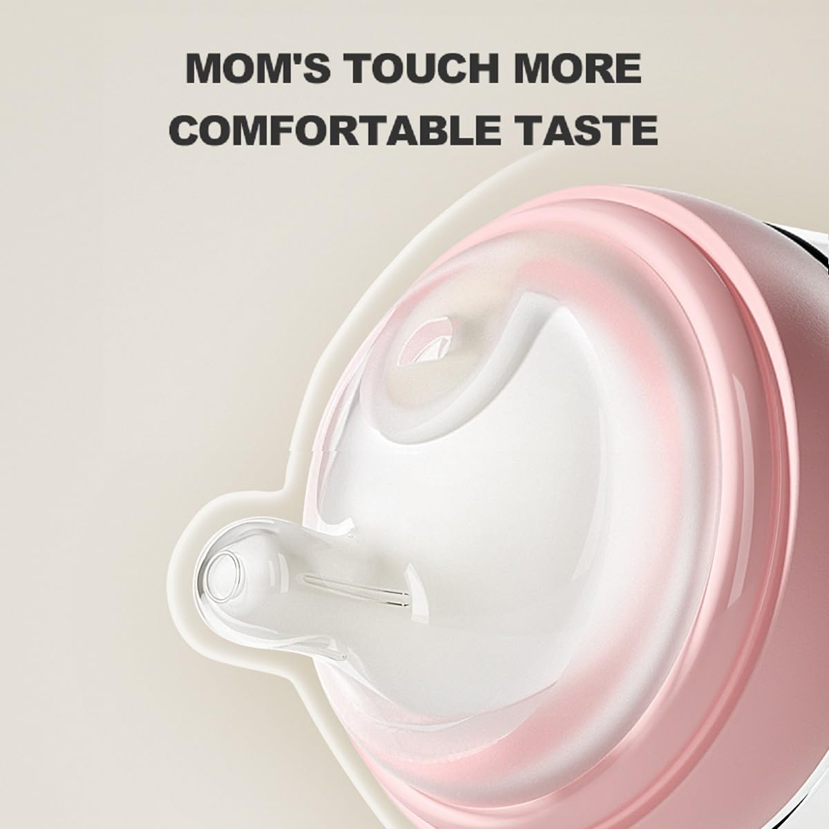 Baby Bottle Nipple, Off- Centered Nipples,100% Silicone,Replacement Baby Bottle Nipple for Babies, Newborn,Preemie 0-3 0-6 6-12 12+ Months 2 Pack (M(3-6 Month))