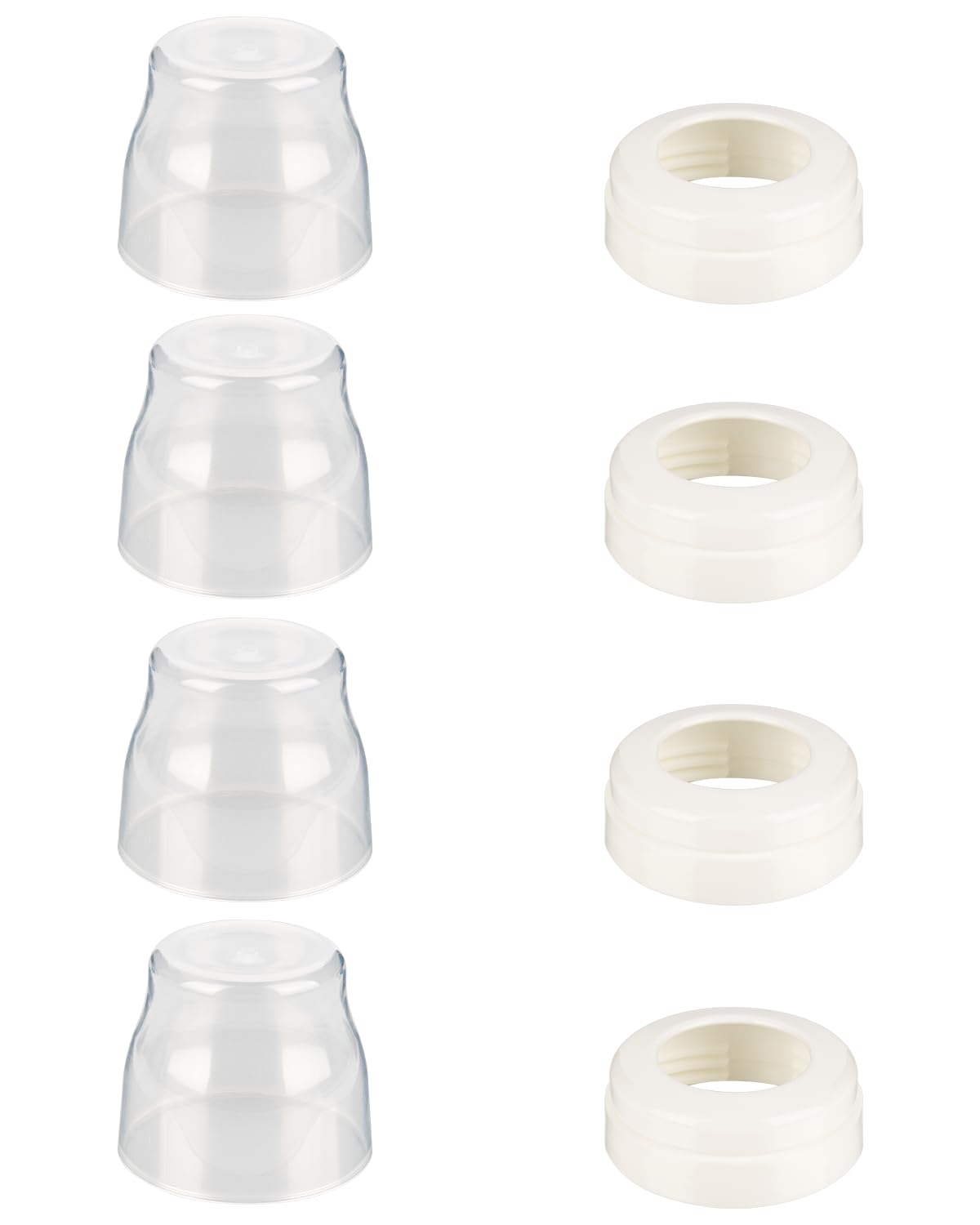 4 Pack Baby Bottle Ring Collars and Cap for Avent Anti-Colic Baby Bottle