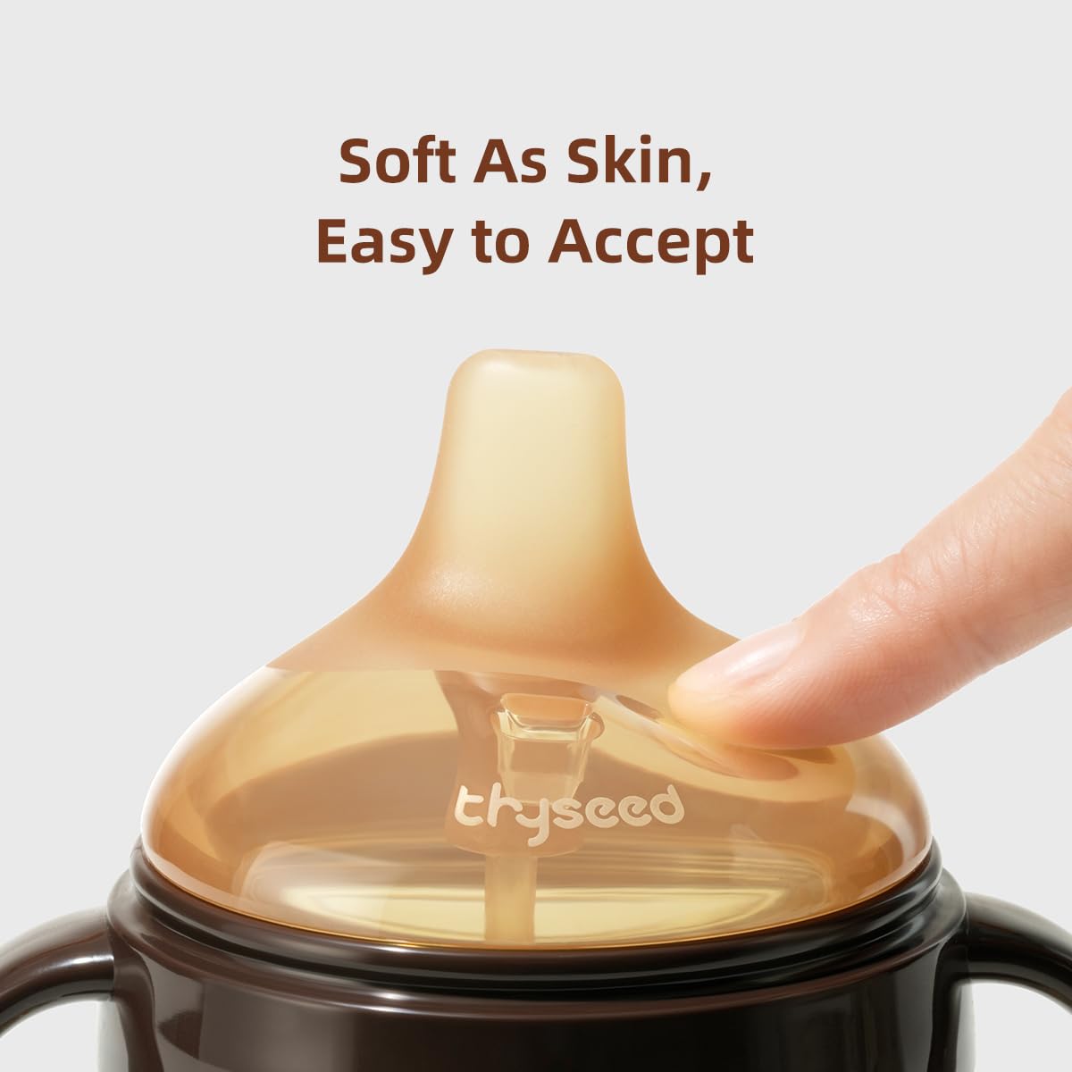 Thyseed Infant Spill Proof Weighted Straw Sippy Cups with Handles and Lids Breastfed Baby First Soft Spout Top Training Water Cup Toddler Boy Girl No Leak Transitioning Bedtime Milk Bottles 6 Months+