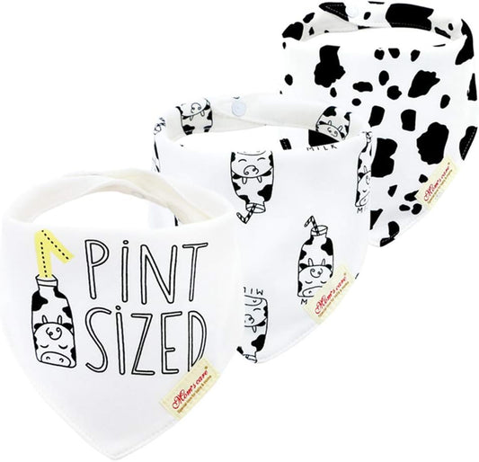 JN&LULU 3 Pack Newborn Baby Bibs Bandana Drool Bibs for Drooling Cotton Baby Gifts
