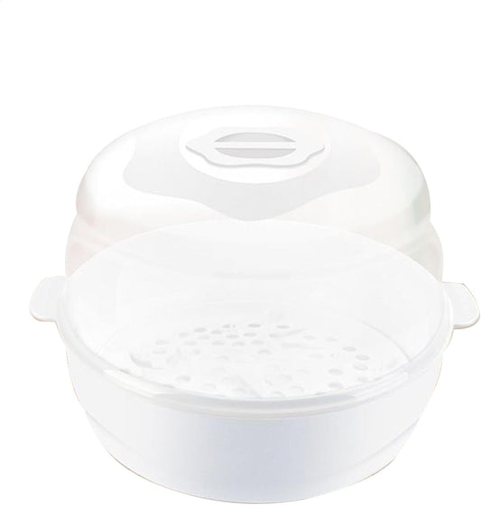 Microwave Steam Sterilizer for Baby Bottles - Reusable Steam Cleaner | Steam Bottle Case Container | Breastfeeding Storage Steamer for Quick Cleaning