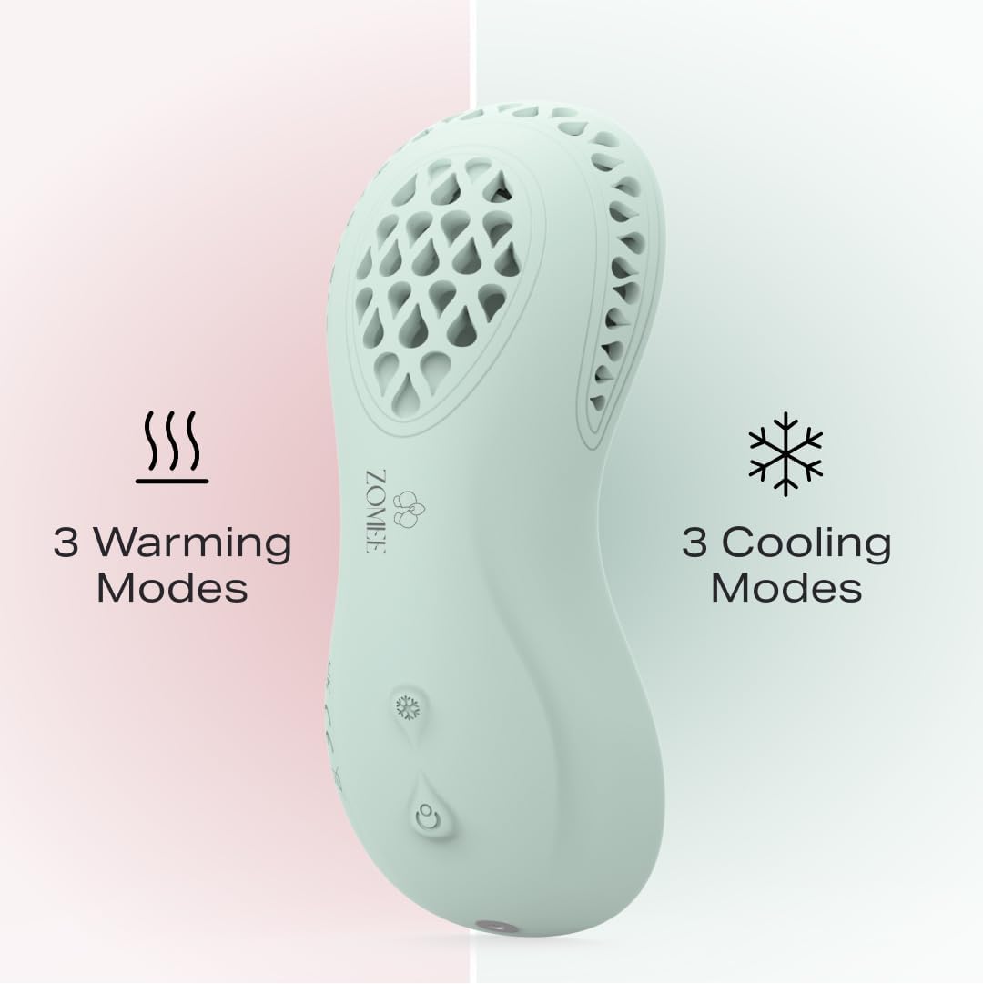 Zomee Warming & Cooling Lactation Massager 3-1 Heat, Cold & Vibration Therapy for Breastfeeding Relief & Better Milk Flow