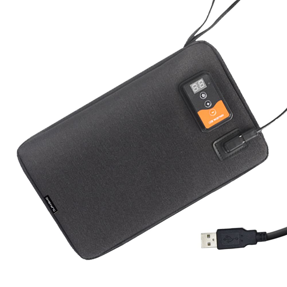 Portable USB Car Wipes Heater Warmer with Digital Display Screen,5V/10W Baby Wipes Thermostat Heating Bag,Heating Temperature Adjustable,Up to 80Pcs Wipes Capacity,for Car/Home/Travel/Camping