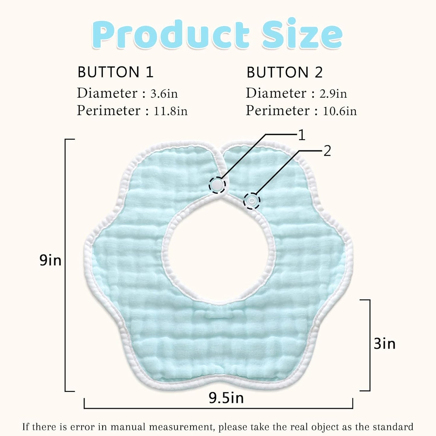 Baby Bibs Muslin Drool Teething Drooling Bibs for Baby Girl Boy Muslin Cotton