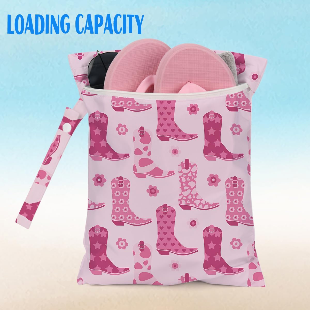 Wet Bag for Baby Swimsuit Dirty Clothes Diaper Yoga Gym, Wet Dry Bag, Beach Vacation Essential for Travel Poor Bathing Baby Items