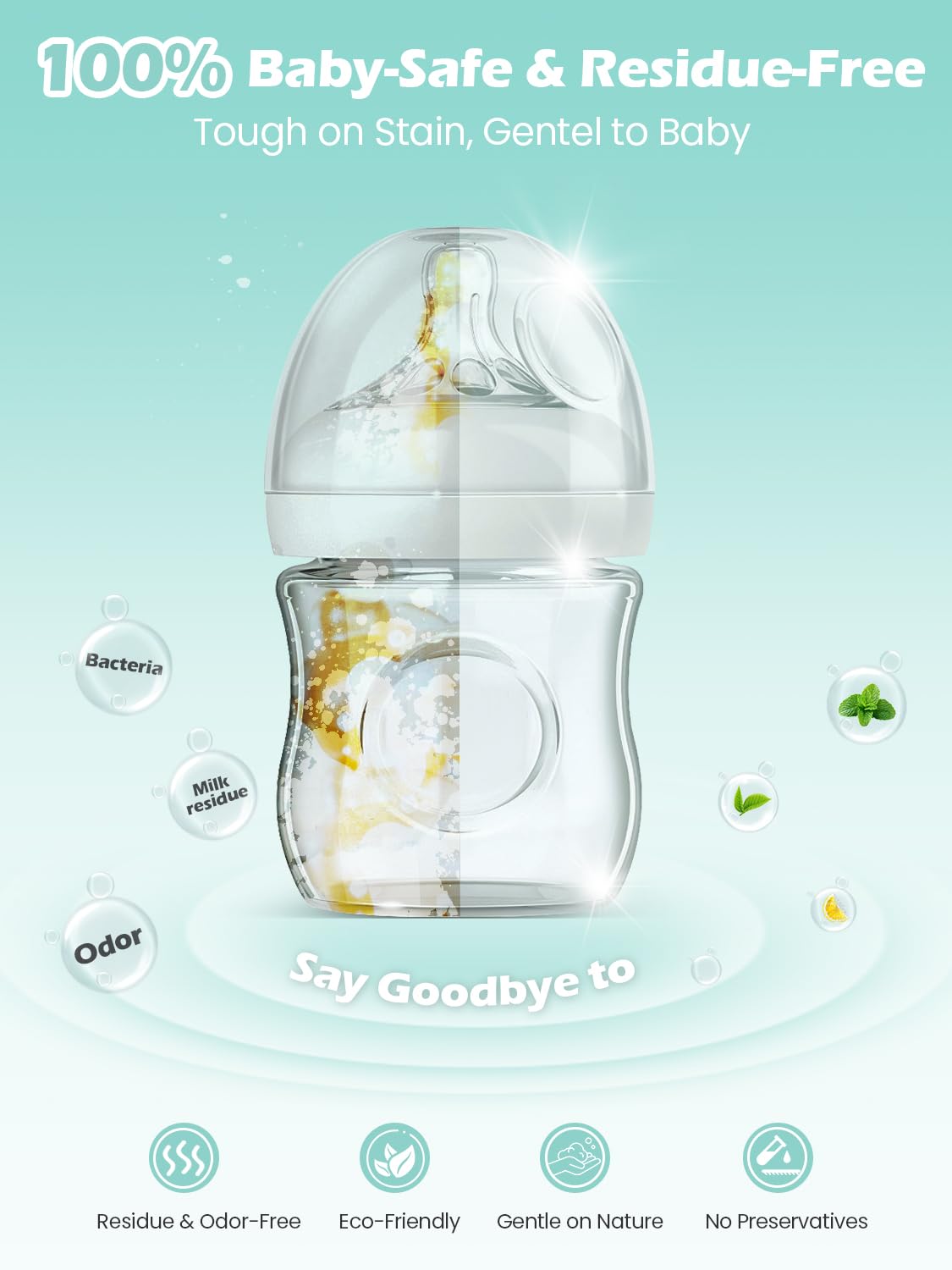 60PCS Official Detergent Cleaning Tablets: for Baby Brezza Grownsy Papablic Momfann Bottle Washer - Baby Bottle Washer Tablets for All Brands Bottles Washers Machines