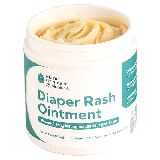 Marie Originals Premium Diaper Rash Ointment - Triple Action Diaper Rash Cream for Baby - Soothes and Moisturizes Dry Cracked Skin with Vitamin E, Coconut Oil, and Zinc Oxide diaper cream - 8 oz