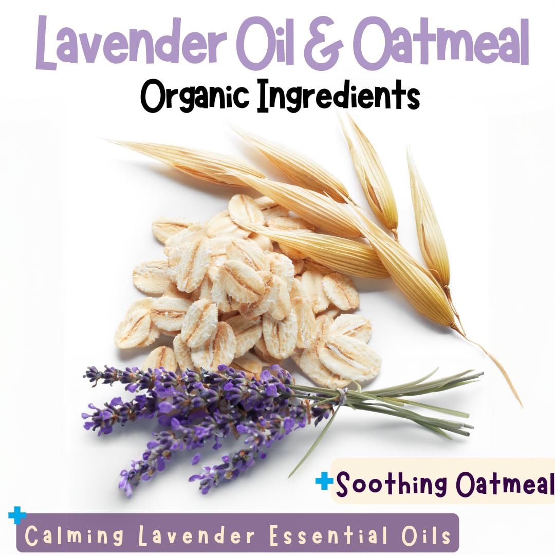 Hypoallergenic Baby Soap Bar for Sensitive Skin | Gentle Wash for Babies, Toddlers, Kids & adults | Relaxing Lavender Oil & Oatmeal | 5 Bars