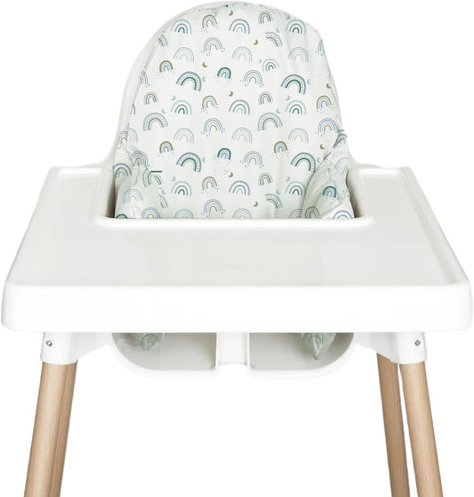 Nibble and Rest Highchair Insert Cover, Compatible for IKEA Antilop Highchair, High Chair Accessories Stain-Proof and Wipeable Insert Cover (Cushion NOT Included)(Bluerainbow)