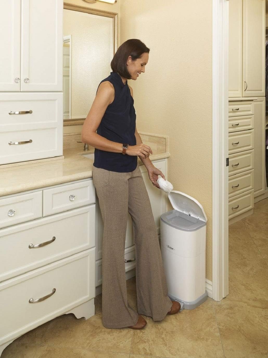 Janibell Akord 330 Adult Diaper Disposal System Refill Liners 2 Count 1 Box of 2 Rolls Continuous Liner Bags with Odor-Locking for Adult Diaper Pail for Seniors Odor Control