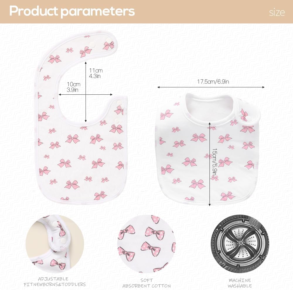Pack of 6,Baby Bibs,Unisex,Soft and Absorbent,Adjustable,Easy to Use