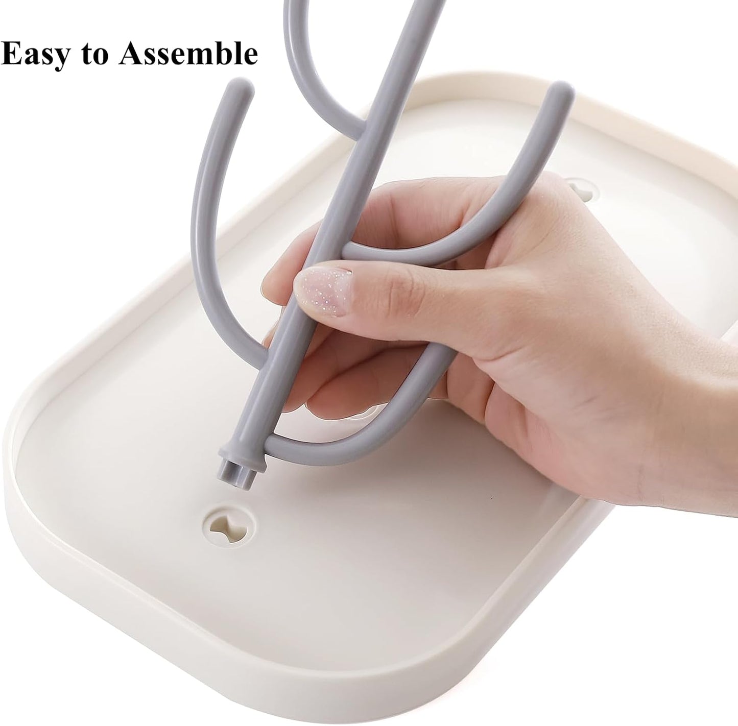 XYW Baby Bottle Drying Rack, Bottle Dryer Rack Holder, Space Saving Standing Drying Rack for Baby Bottles, Pump Part Cleaning, Countertop Drying Rack Baby Accessory