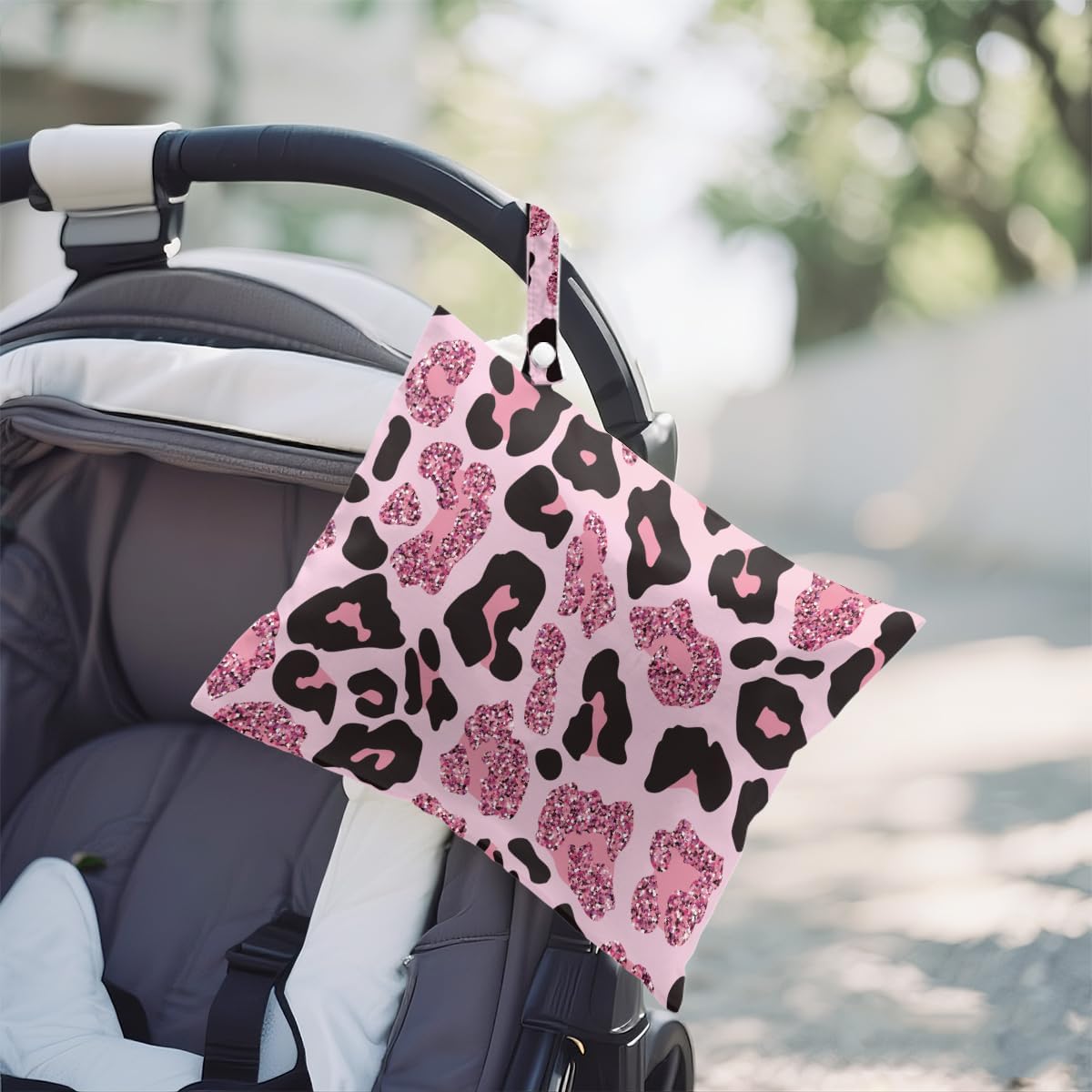 2Pcs Leopard Print Wet Bags, Wet Dry Bag Reusable Zipper Pouch for Swimsuit, Diapers, Travel, Pool, Beach, Dirty Yoga Gym Clothes, Toiletries, Waterproof Birthday Christmas Gifts