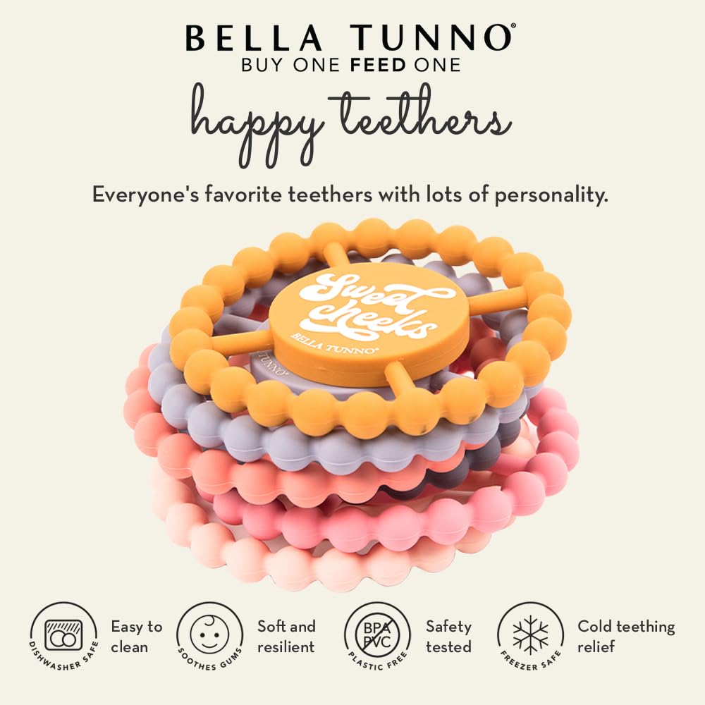 Baby Teether by Bella Tunno, Silicone Teethers for Babies 3-6 months, 6-12 months, Baby Toys, Pacifier, Teething Relief, Boys, Girls, Hunk