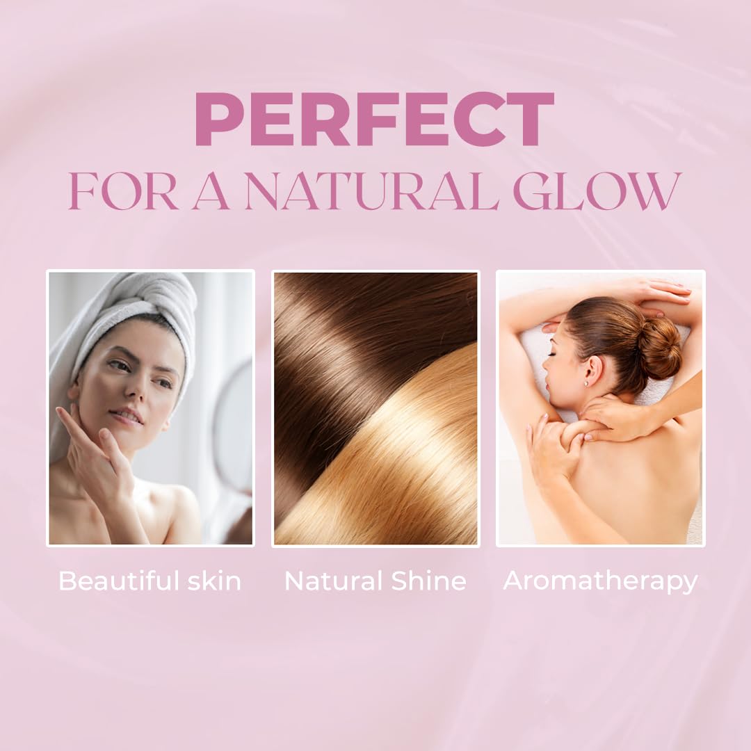 White Naturals Evening Primrose Carrier Oil – 100% Pure & Cold-Pressed, Lightweight & Nourishing Oil for Skin Care, Hair Care & DIY Beauty, 4oz