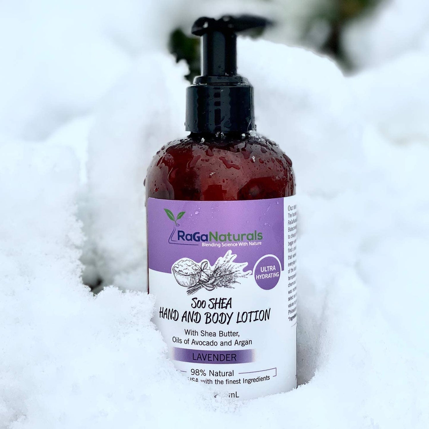 RaGaNaturals Lavender Body Lotion and Body Cream, Ultra Hydrating Moisturizer for Women, Men, Babies and Kids - 8fl oz