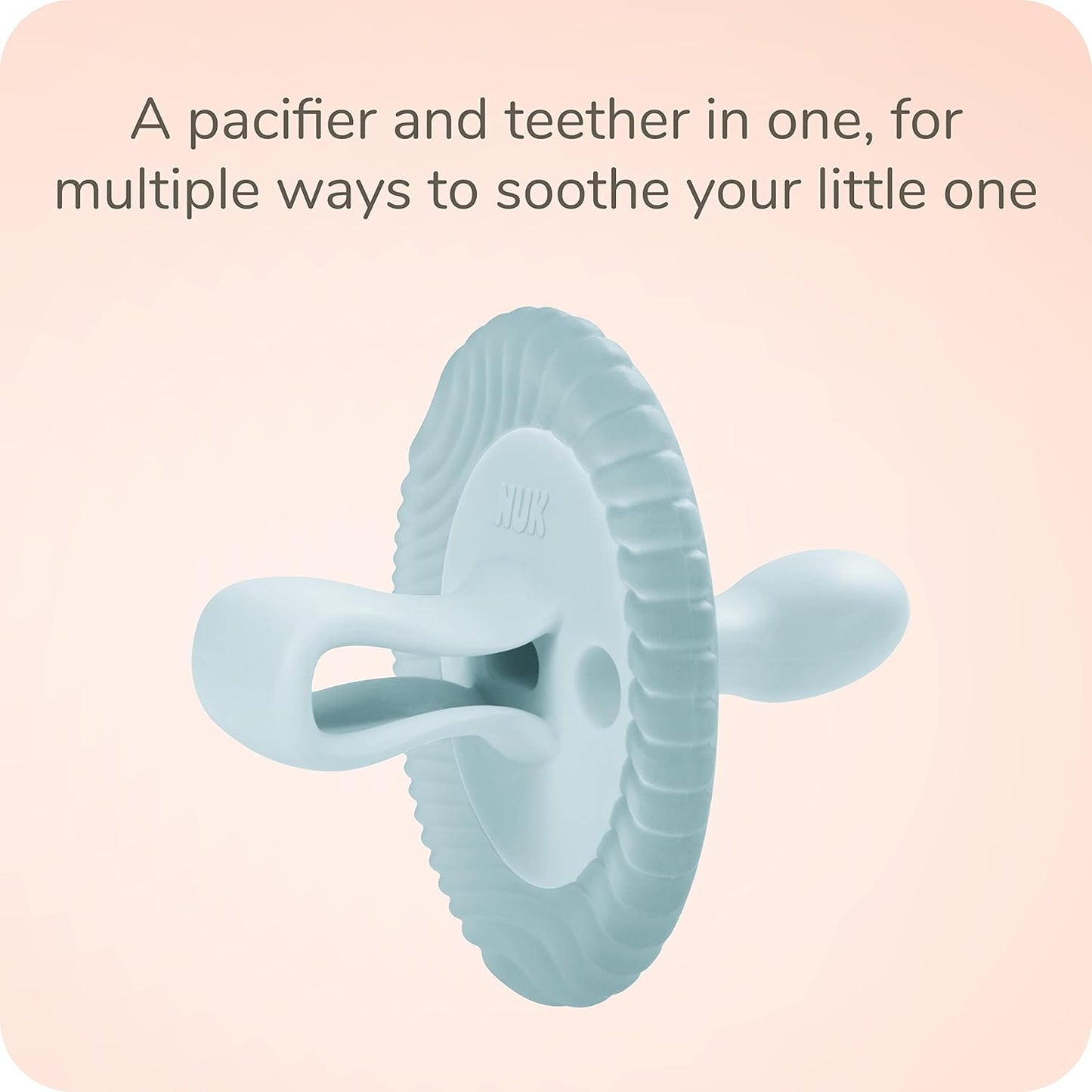 NUK Comfy Duet 100% Silicone Soother 2-in-1 Pacifier and Teether
