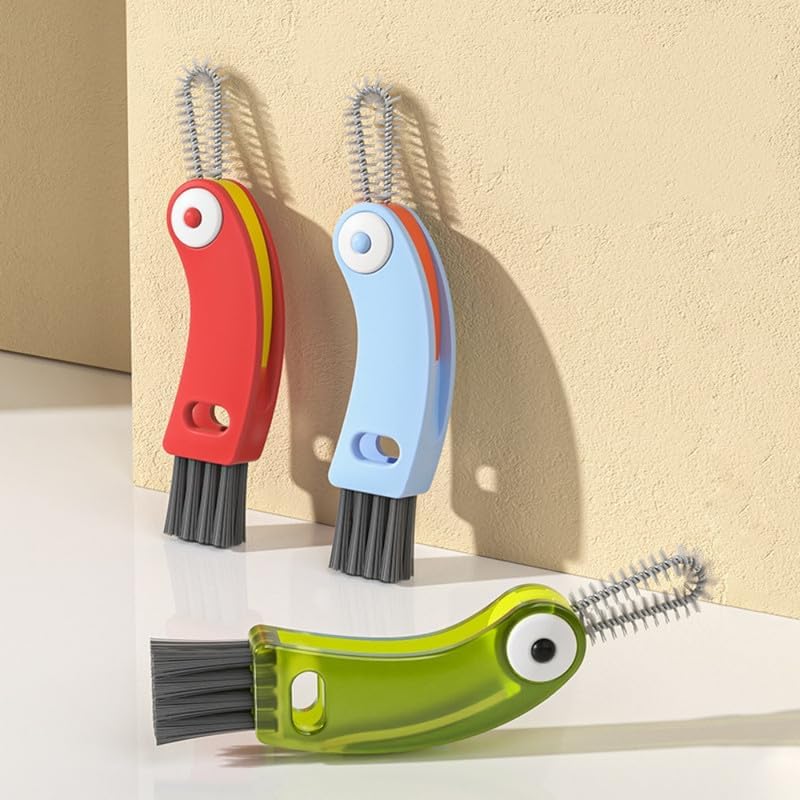 4 in 1 Cup Lid Cleaning Brush,Crevice Cleaning Brush Set for Baby Bottle Gap Tight Spaces Cup,4 in 1 Bottle Cleaning Brush Set Multifunctional Cleaning Brush Portable Cup Lid Cleaner(Green)