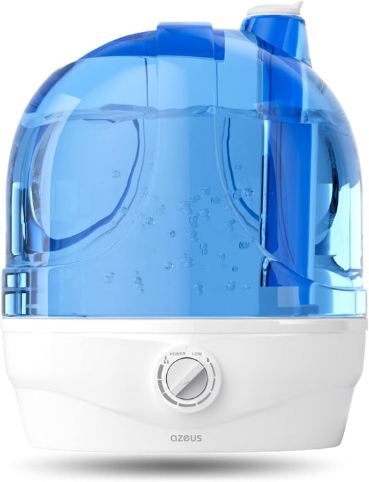 AZEUS Humidifiers for Bedroom, 2.8L Ultrasonic Cool Mist Humidifiers for Home Baby Nursery & Plants, Quiet Top Fill Air Humidifier Lasts Up to 30 Hours, Auto Shut-Off (BPA-Free)