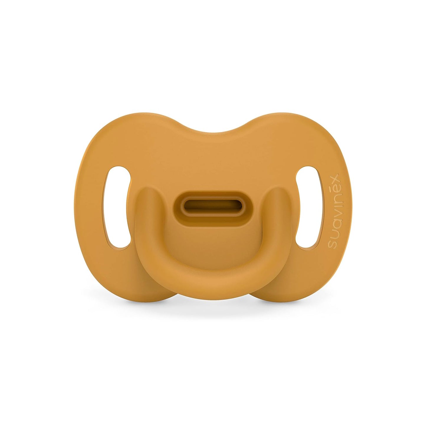 Color Essence SX PRO Silicone Baby Pacifier 1Pk, Made with 100% Soft Silicone, Baby Essentials Perfect for Breastfeeding Babies, Designed in Spain, 6-18 Mths, Bright Mustard