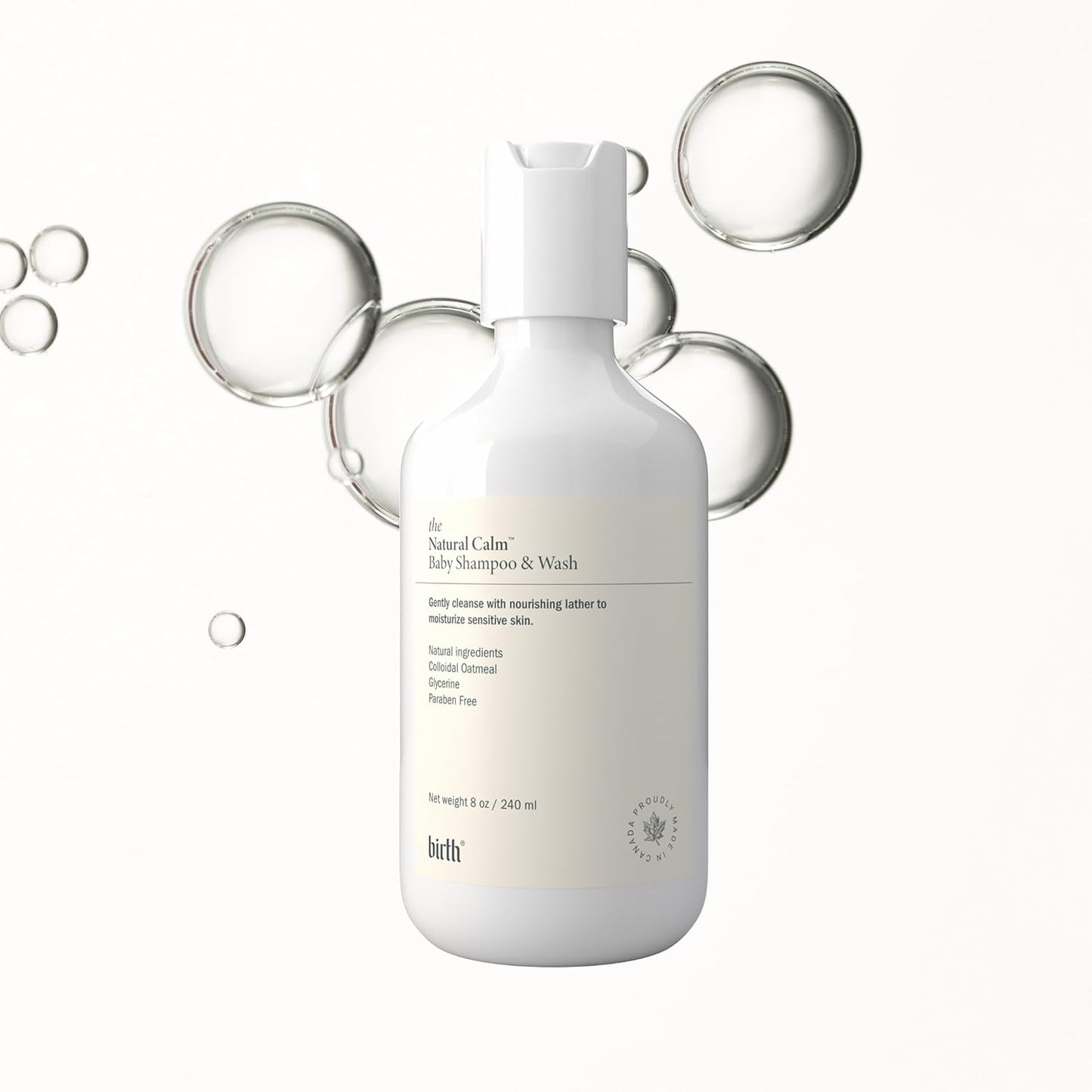 BIRTH SKINCARE Baby Shampoo & Wash - 2-in-1 Gentle Cleansing Aloe Vera & Colloidal Oatmeal Formula for Babies - Soothing, PH-Balanced Baby Body Wash - Free of Parabens, 8oz/ 240ml