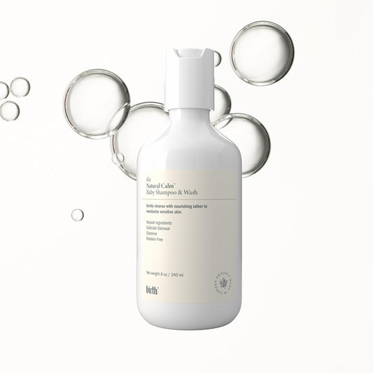 BIRTH SKINCARE Baby Shampoo & Wash - 2-in-1 Gentle Cleansing Aloe Vera & Colloidal Oatmeal Formula for Babies - Soothing, PH-Balanced Baby Body Wash - Free of Parabens, 8oz/ 240ml