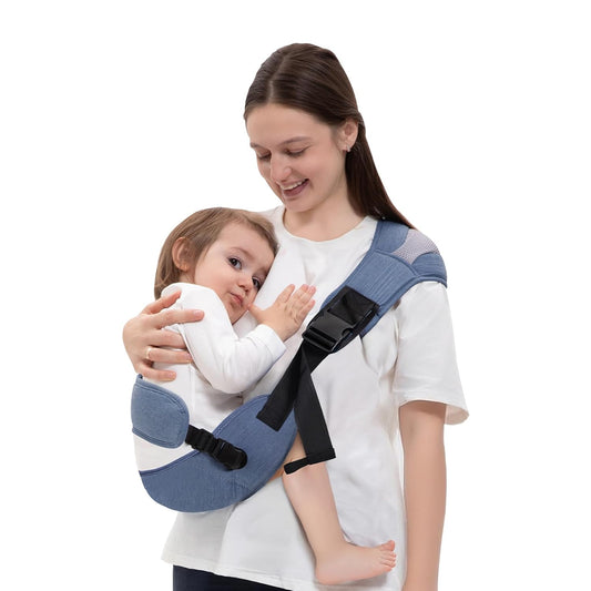 Baby Carrier Newborn to Toddler-Adjustable Baby Sling Carrier,Toddler Carrier for 25-60lbs,Comfortable Baby Sling for Hands-Free Carrying (Blue)