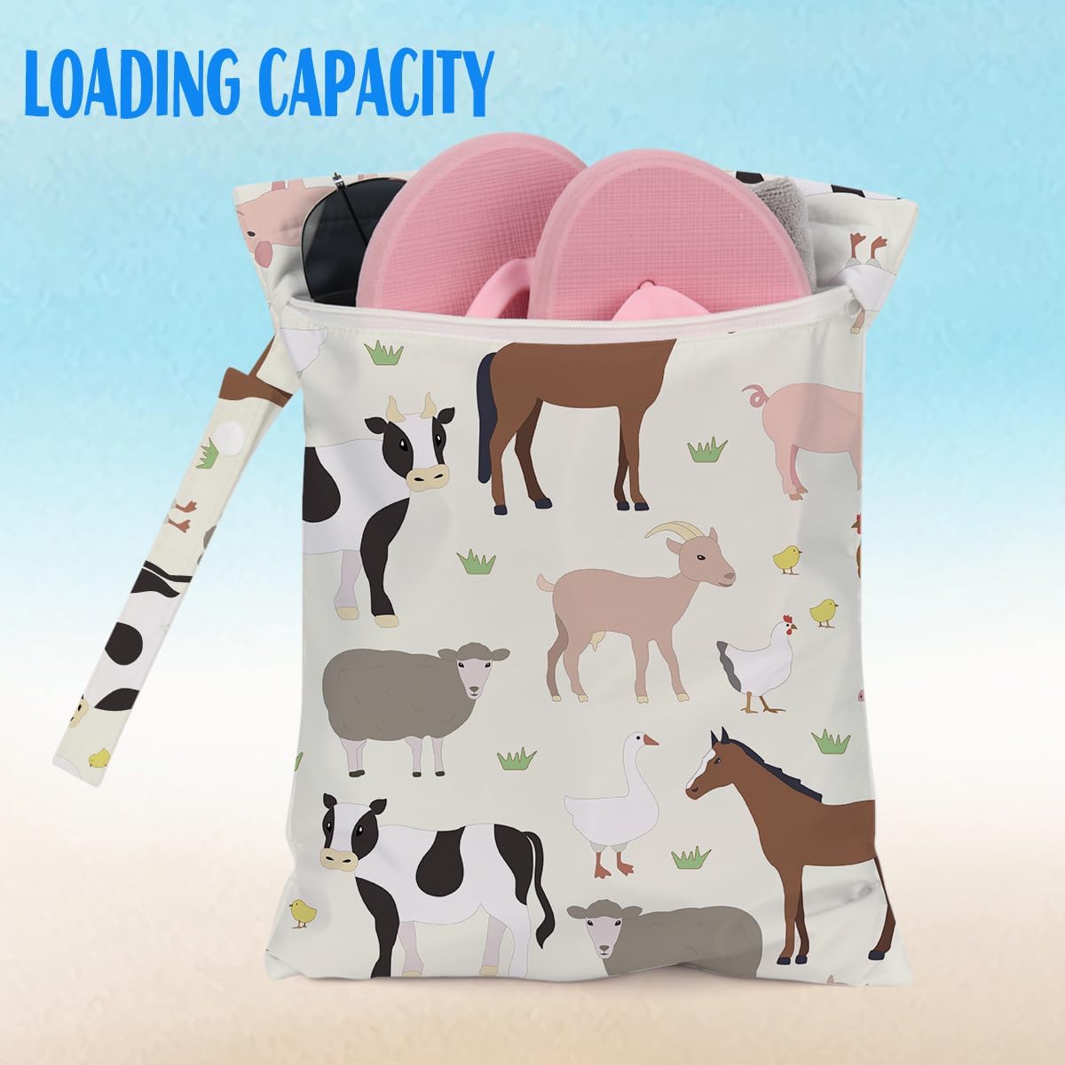 Wet Bag for Baby Swimsuit Dirty Clothes Diaper Yoga Gym, Wet Dry Bag, Beach Vacation Essential for Baby Travel Poor Bathing Dirty Diapers