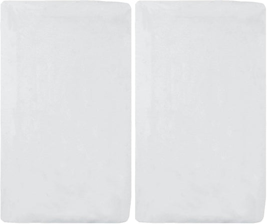American Baby Company 100% Natural Cotton Fitted Cradle/Bassinet Sheet 36" x 18" - Soft, Breathable & Hypoallergenic Bed Sheet, White, Neutral for Boys & Girls (Pack of 2)
