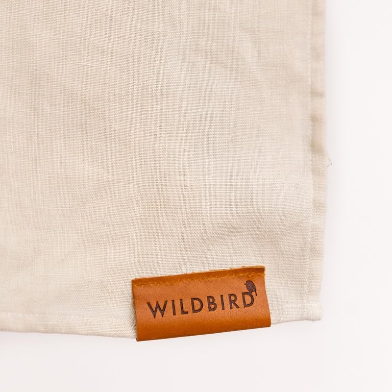 WildBird - Ring Sling Baby Carrier - Newborn to Up to 35 lbs - for Moms, Dads & Caregivers - 100% Natural European Linen Fibers - Versatile & Adjustable - 90” Size - Sparrow Fabric & Black Ring
