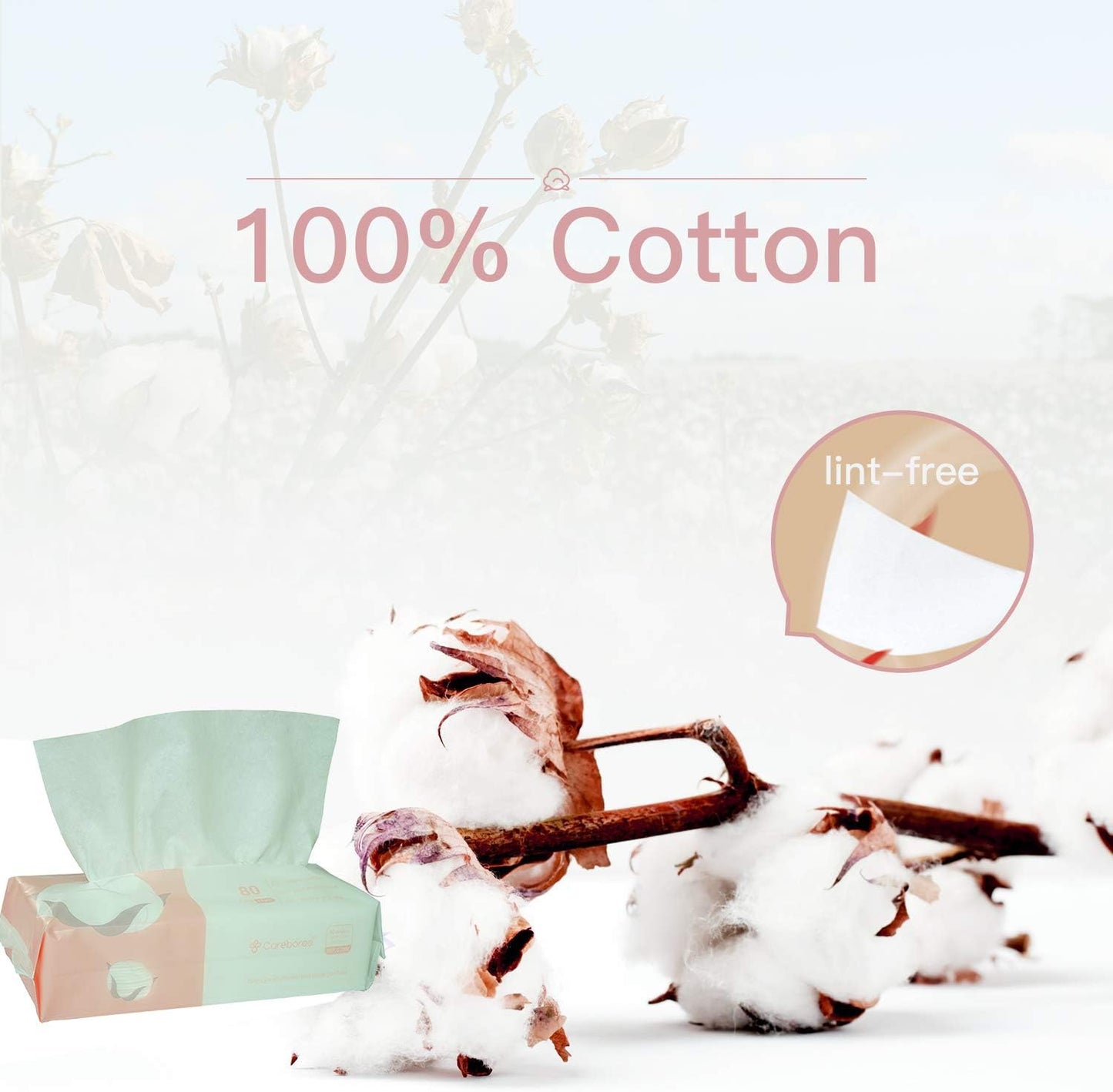 Extra Thick Dry Wipe, 100% Cotton, Lint-Free Cotton Tissues (5 Pack)