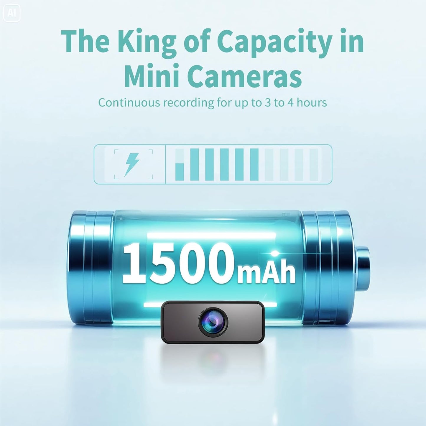 Security Camera, Nanny Cam Hidden Camera for Home | Smart Indoor Security Camera with Free Cloud & SD Storage, WiFi or No WiFi Cam for Baby/Pet/Nanny Monitoring, Portable Design