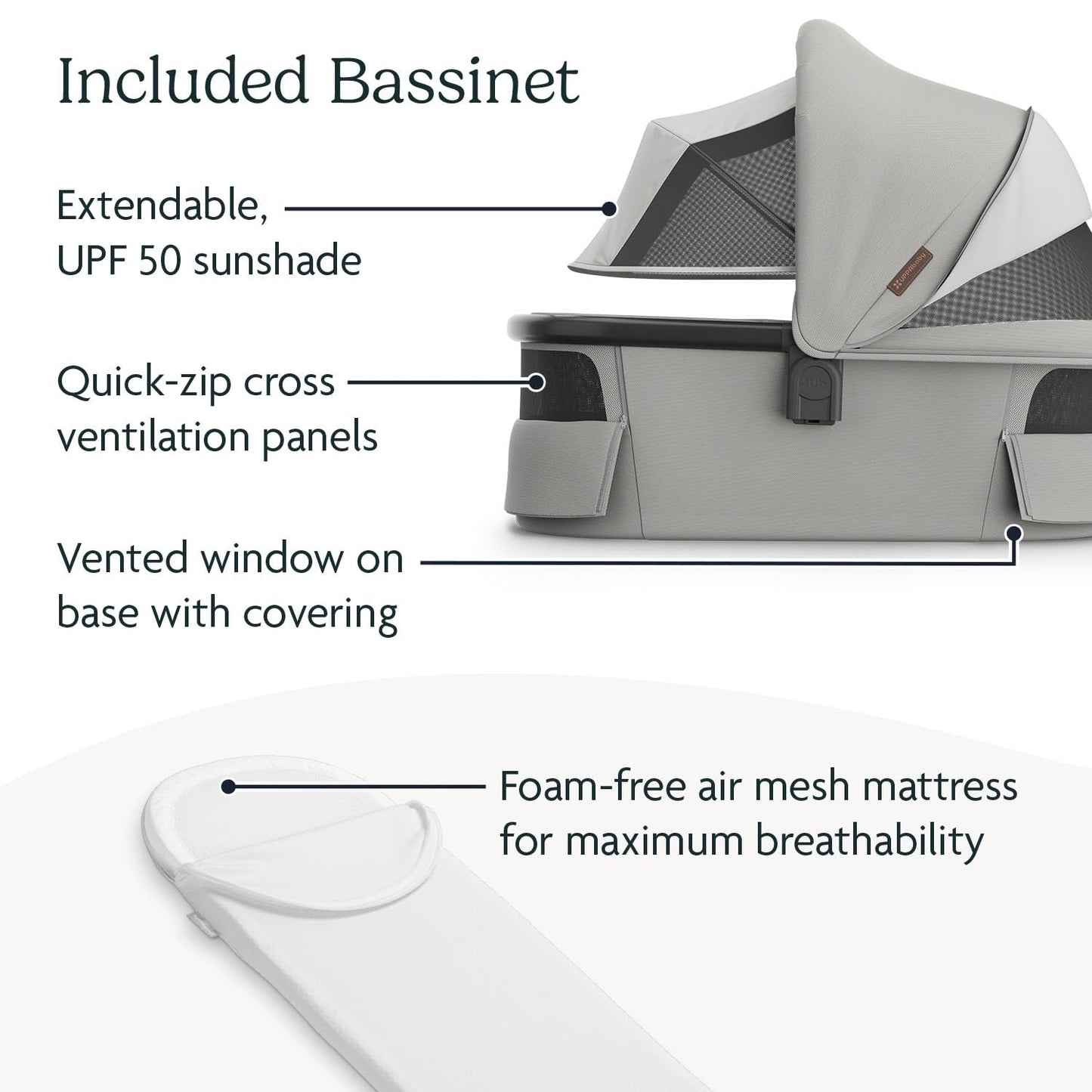 UPPAbaby Vista V3 Stroller + Bassinet V3 - Convertible Single-to-Double Stroller System- Bassinet, Toddler Seat, Bug Shield, Rain Shield Included - Savannah (Pearl Gray/Carbon Frame/Chestnut Leather)