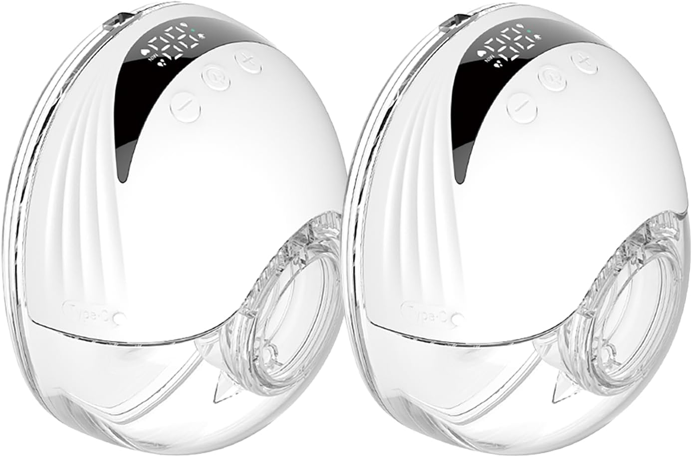 Wearable Breastfeeding Pump,4 Modes & 12 Levels, Hands Free Breast Pump, Portable Double Pump,Electric Breast Pump,Lightweight,Painless Comforts, Flange Sizes (19/21/mm) (White 2 Pack)