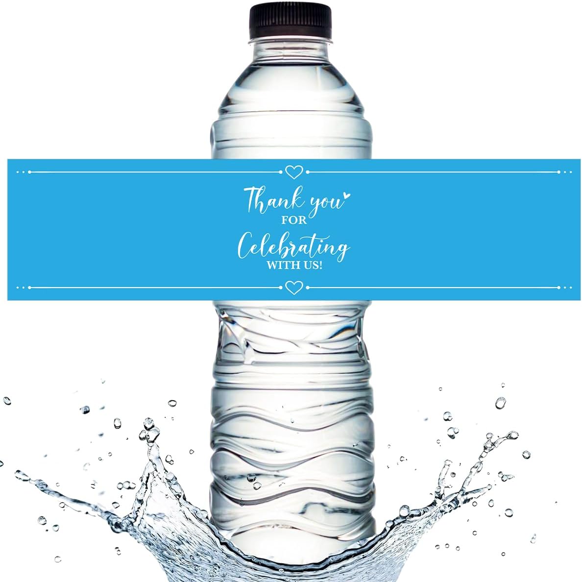 100PCS Wedding Water Bottle Labels Waterproof Greenery Floral Wraps Sticker for Water Bottle Baby Shower Bottle Label for Bridal Shower Party Thanks A16