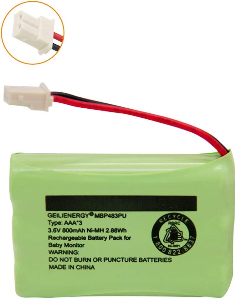 GEILIENERGY 3.6V Battery Compatible with Motorola Baby Monitor MBP33XL,Also Compatiblre with BT188645/BT288645(1 Pack)