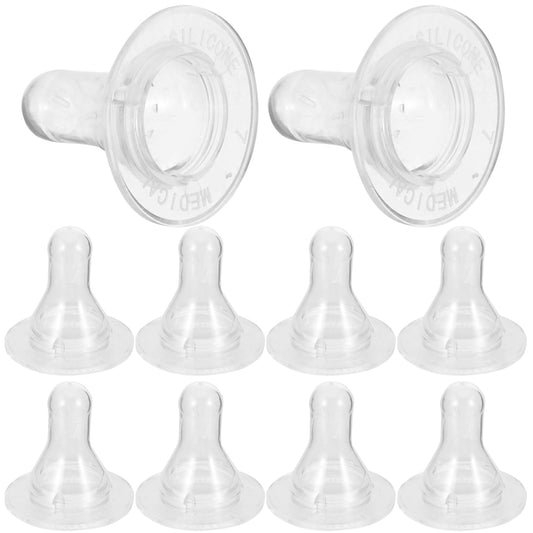 Replaceable Baby Bottle Nipples 10pack Silicone Nipple Sucker for Nursing Bottle for Lamb Pig Calf Cow