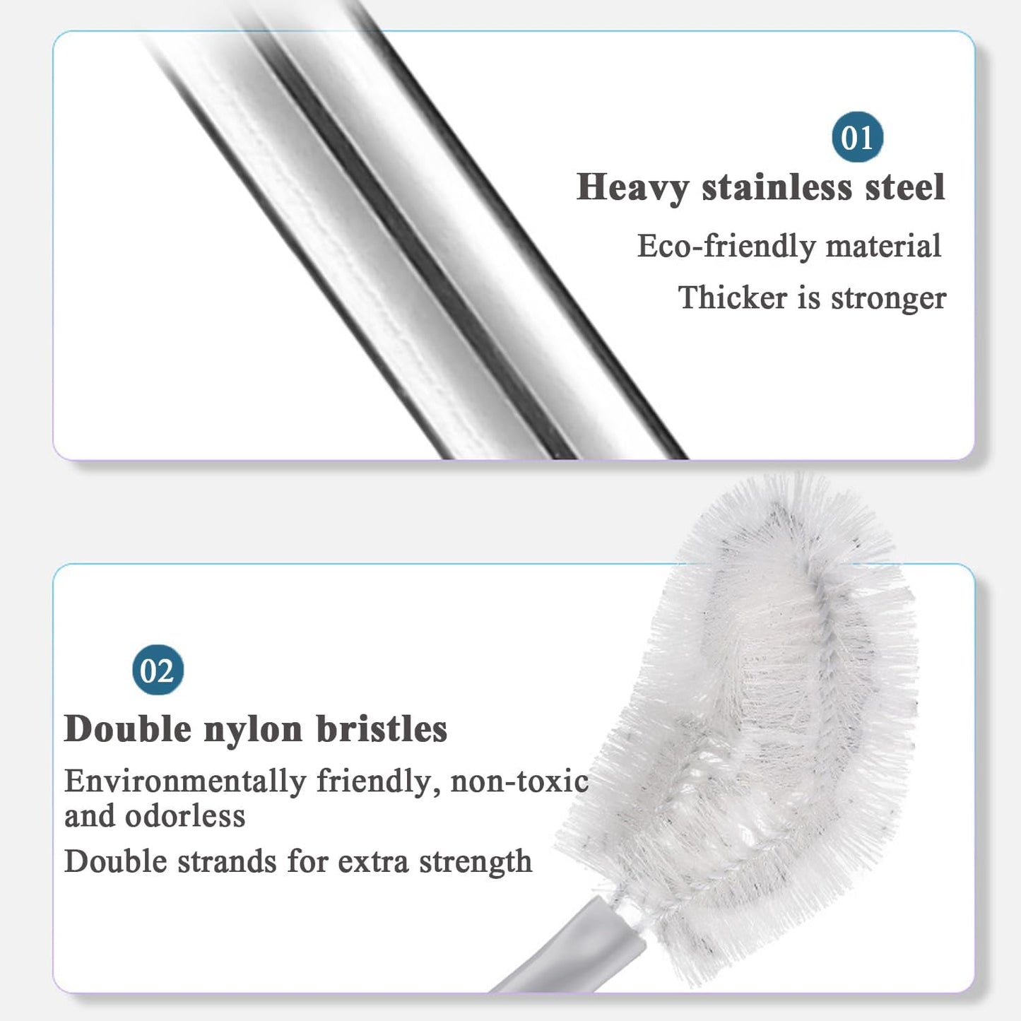 Stainless Steel Water Bucket Bottle Brush, Long Handle Scrubbing Brush, Bendable Brush Head Suitable for Cleaning 1 to 5 Gallon Buckets, 28 in (Pink)