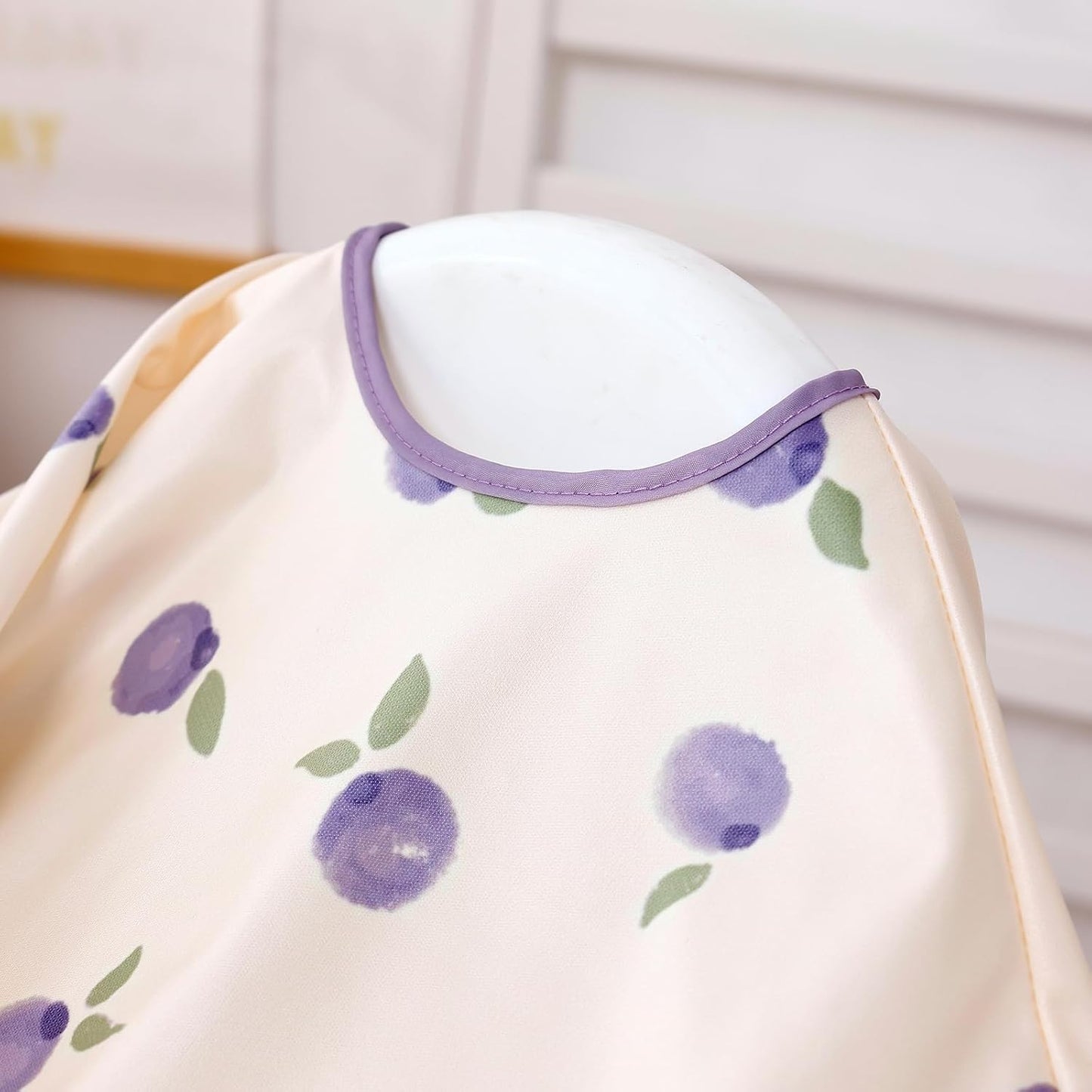 Happy Flute Long Sleeve Baby Bib-Mess Proof Baby Feeding Bibs with Adjustable Design for Babies during Eating or Highchair