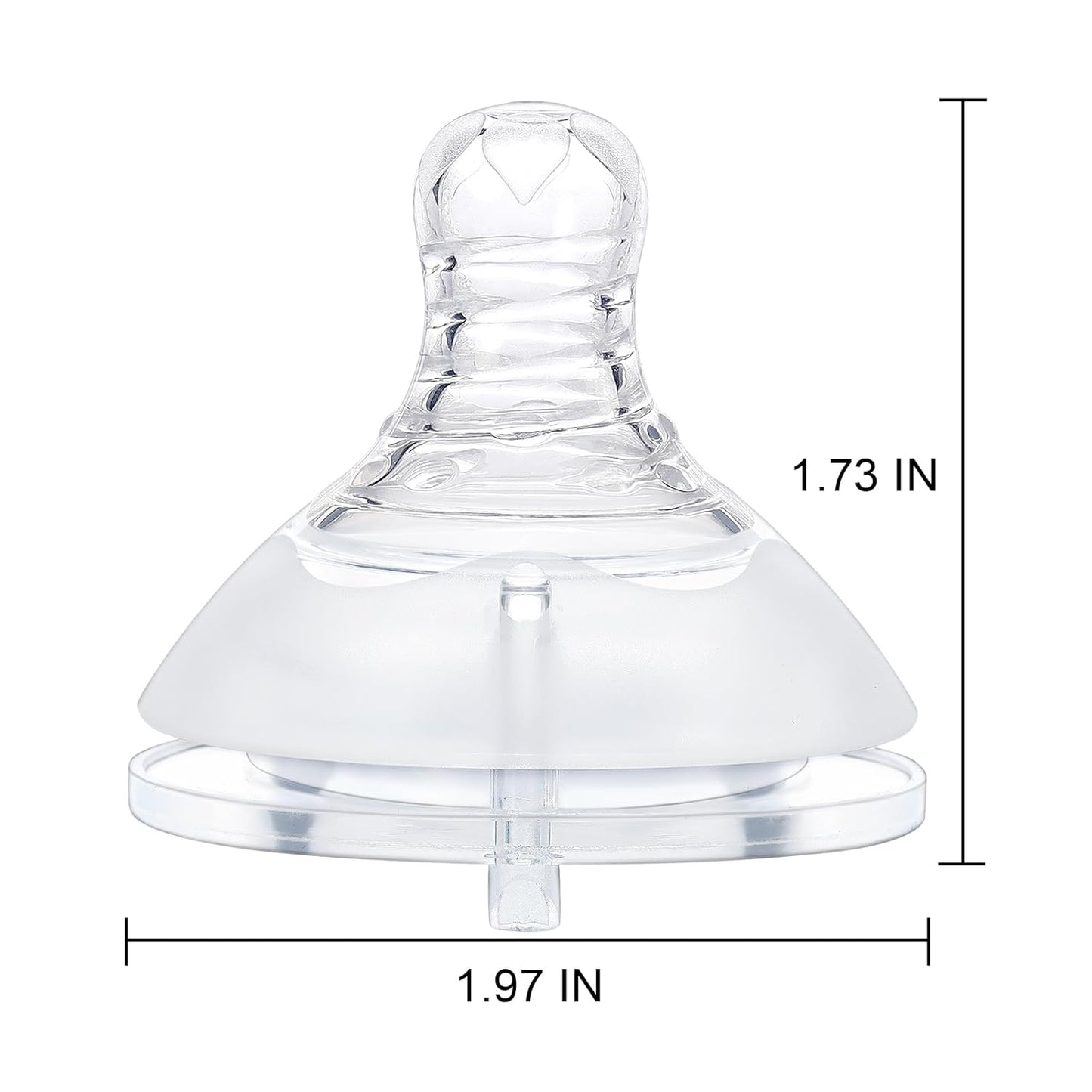 LittleForBig Silicone Soft Touch Adult Bottle Nipples Replacement Teat Compatible with LittleForBig Bottles - Lip Care Bottle Nipples for Adults 3-Pack